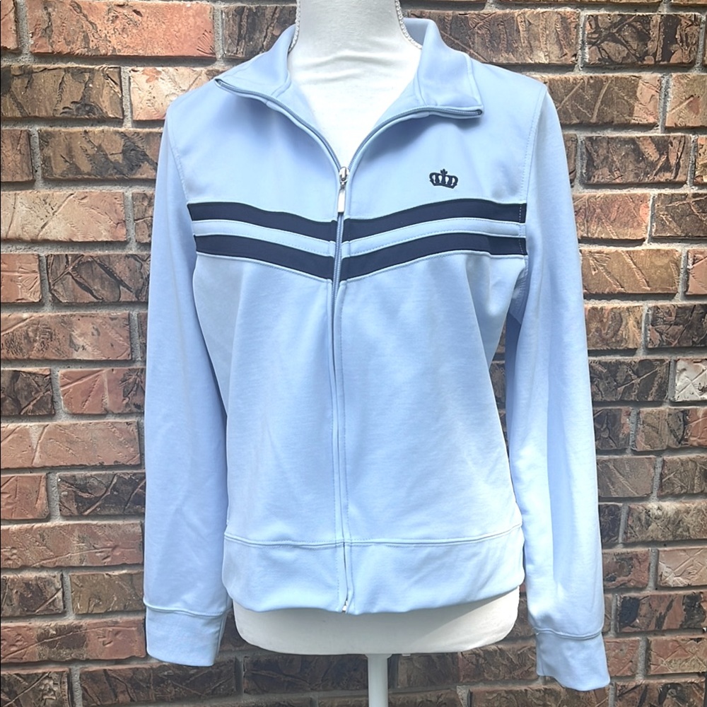 Players sport Light Blue Zip-Up Jacket with Crown Logo